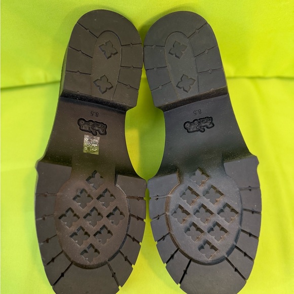 Coach Black Leather 90s-Inspired Lug Sole Leah Loafers - Picture 5 of 6